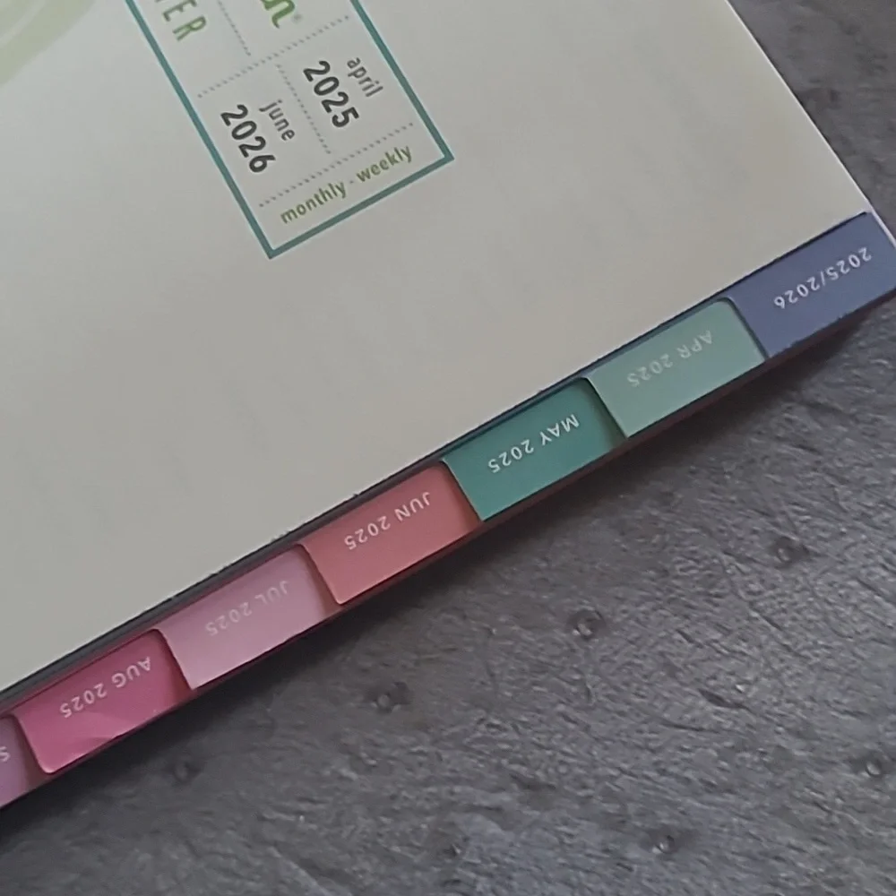 Floral Spiral Planner with Gold Accents